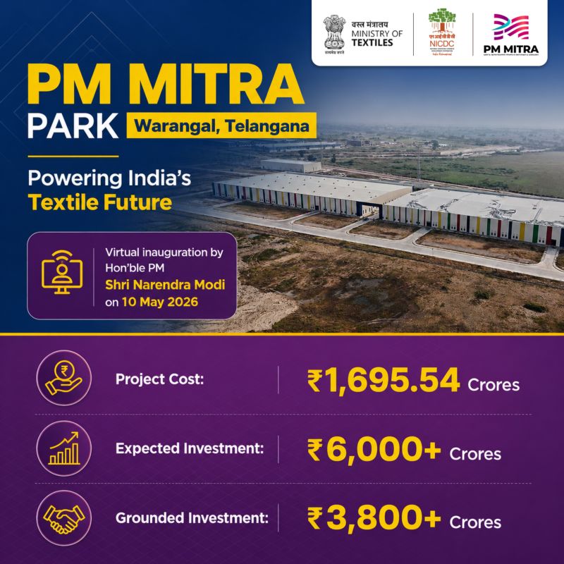 A mega textile ecosystem is taking shape at PM MITRA Park Warangal